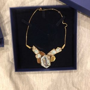 NWT rare Swarovski necklace - blue and gold